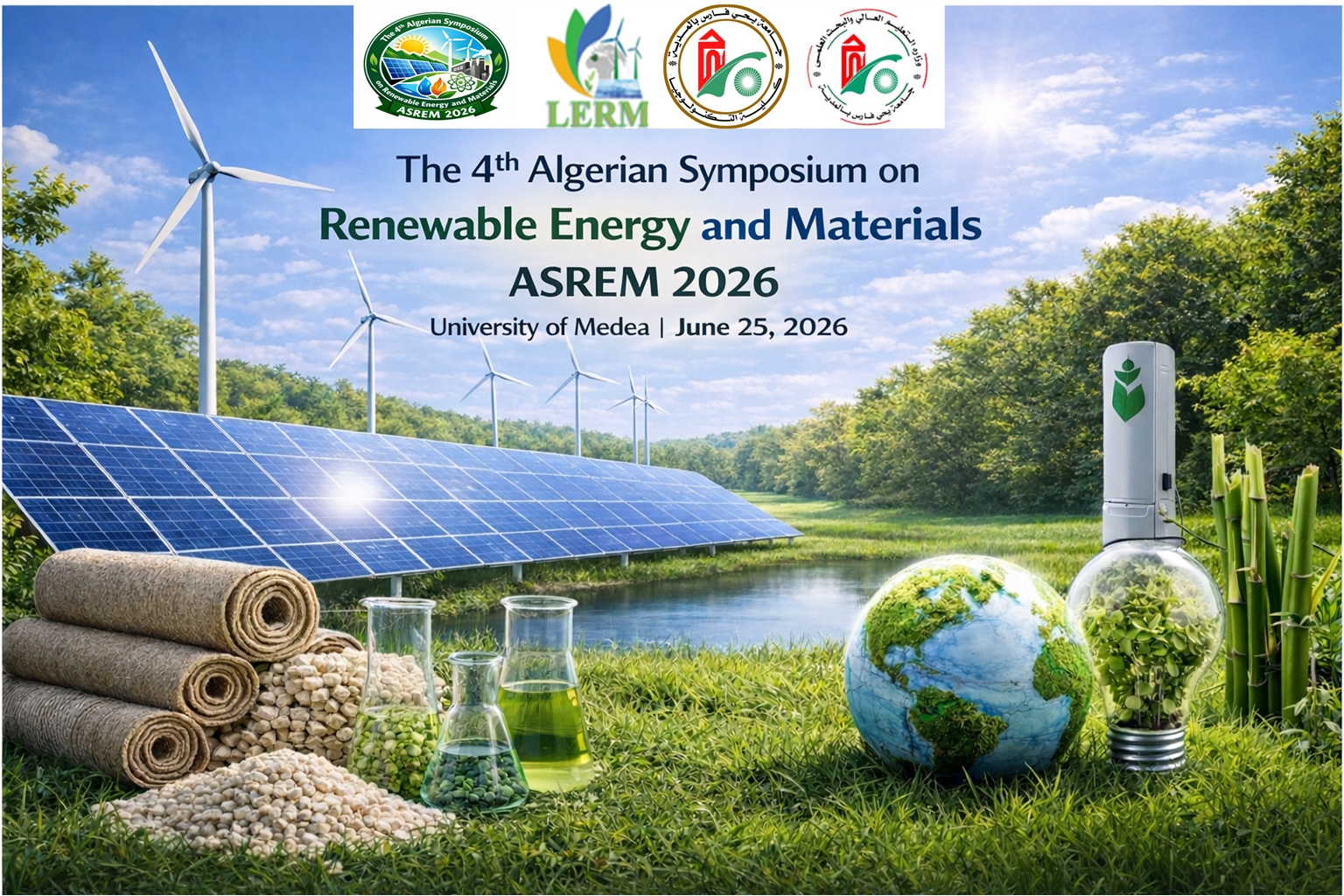 الملتقى الجزائري الرابع للطاقات المتجددة و المواد، 25 جوان 2026، المدية، الجزائر