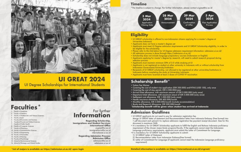 The “UI Great” and”UI Shine”scholarship program