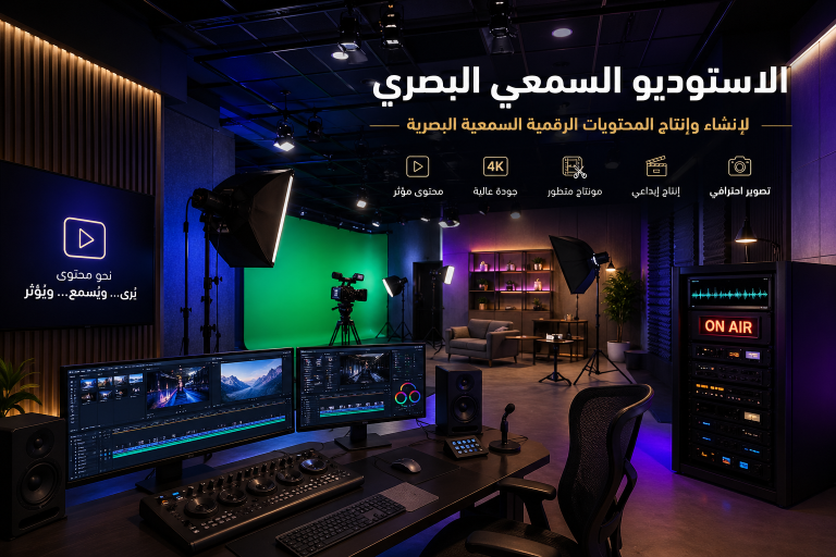 جاهزية الاستوديو السمعي البصري لإنشاء وإنتاج المحتويات الرقمية السمعية البصرية